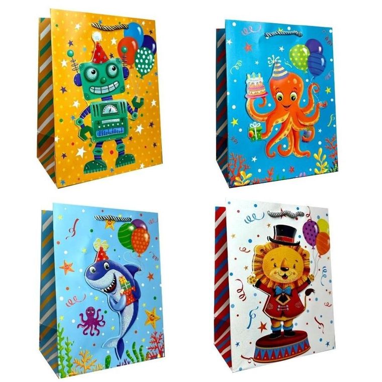 Ju-piter, torebka prezentowa, dziecięca, rozmiar M, brokat, 1 szt.