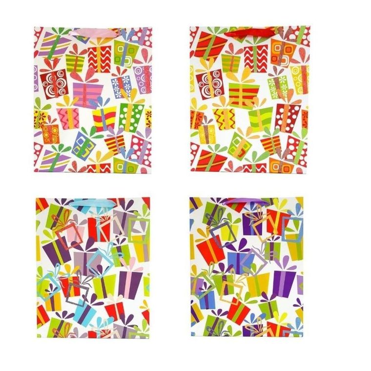 Ju-piter, torebka prezentowa, rozmiar L, brokat, 1 szt.