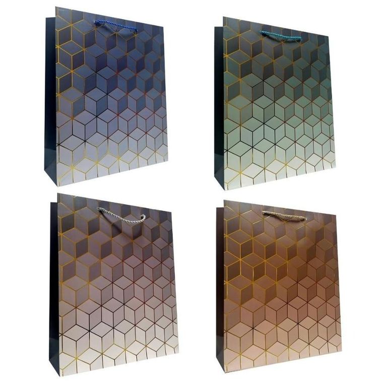 Ju-piter, torebka prezentowa, uniwersalna, rozmiar L, kwadraty, 1 szt.