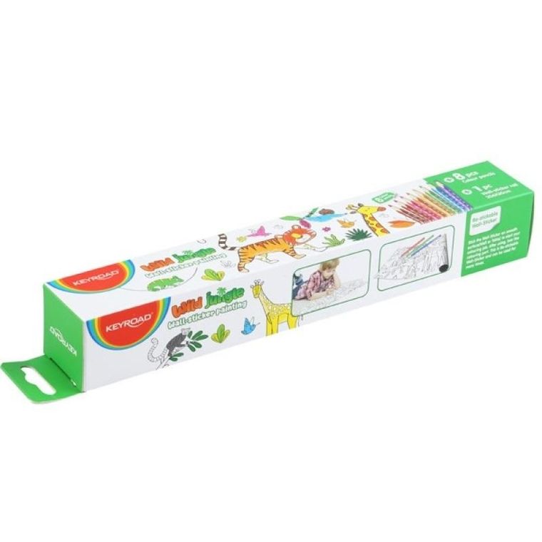 Jungle Animal, naklejka na ścianę do kolorowania