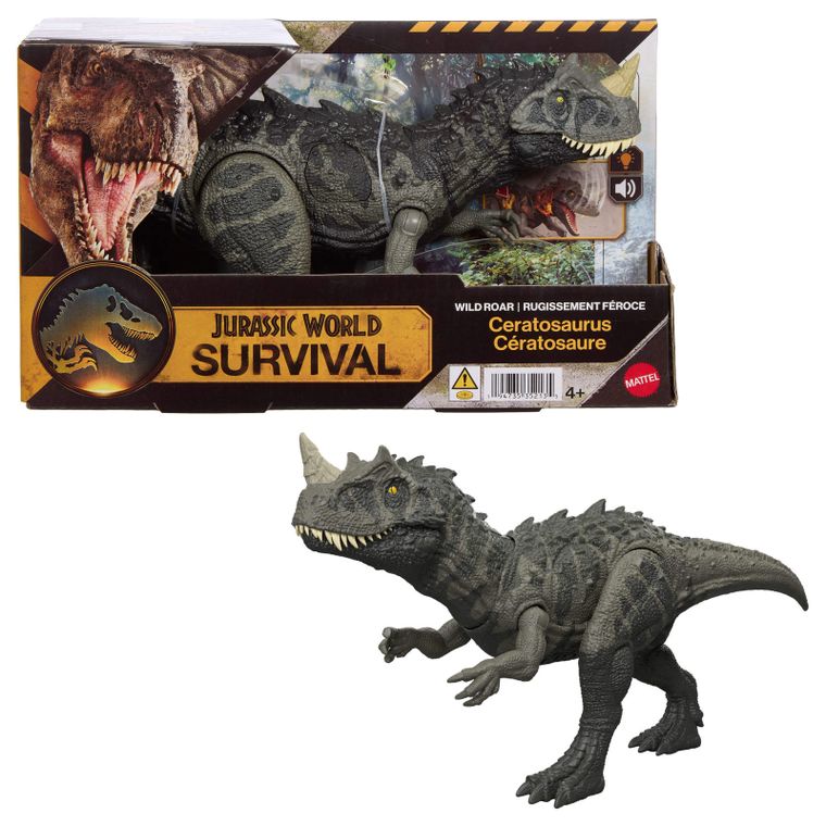 Jurassic World, Ceratozaur, ryczący dinozaur, figurka