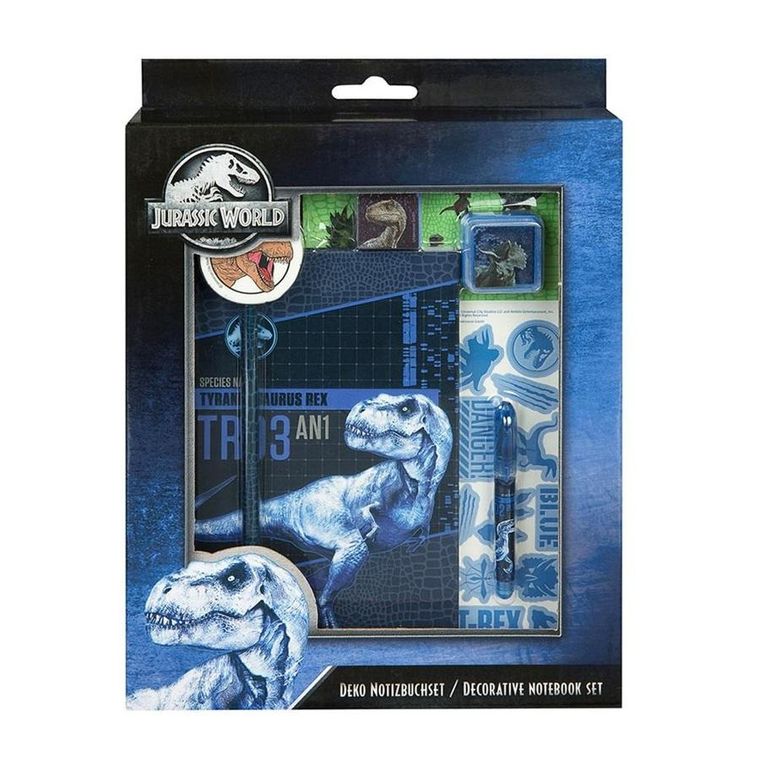 Jurassic World, zestaw kreatywny, notes z akcesoriami