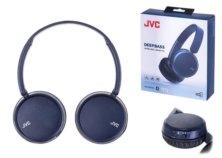 JVC, HAS-36WAU, słuchawki bluetooth, blue