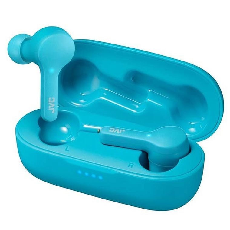 JVC, słuchawki, HAA-7TANU, douszne, bezprzewodowe, niebieskie