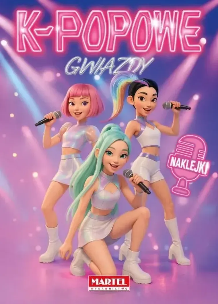 K-popowe Gwiazdy. Kolorowanka z naklejkami