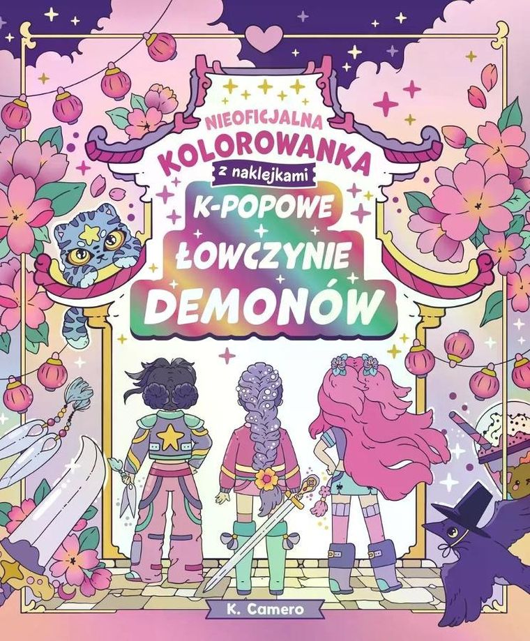 K-popowe łowczynie demonów. Nieoficjalna kolorowanka z naklejkami