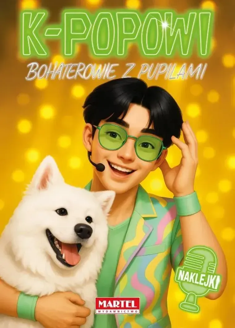 K-popowi Bohaterowie z pupilami. Kolorowanka z naklejkami