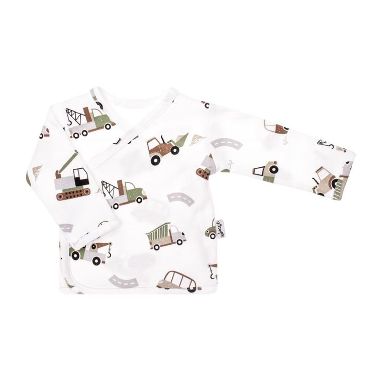 Kaftanik chłopięcy, biały, Nicol