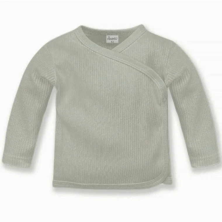 Kaftanik niemowlęcy, prążkowany, szary, Pinokio