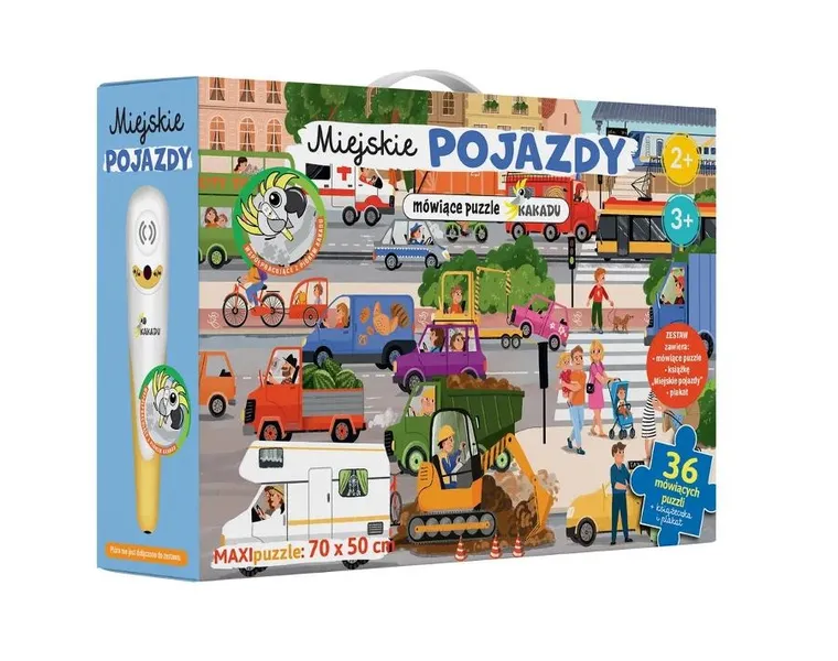 Kakadu. Miejskie pojazdy z puzzlami mówiącymi