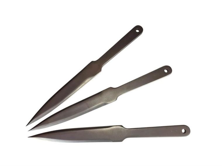 Kal22, noże do rzucania sportowego, srebrny, 3 szt.