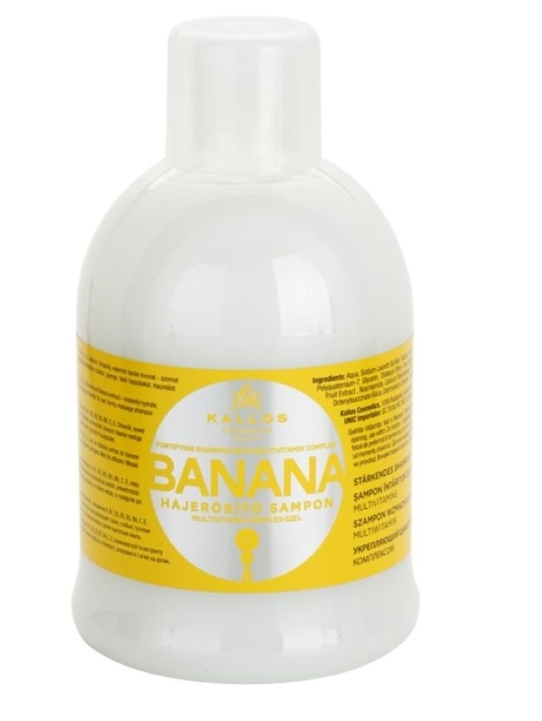 Kallos, KJMN Banana Fortifying Shampoo With Multivitamin Complex, szampon wzmacniający do włosów, 1000 ml