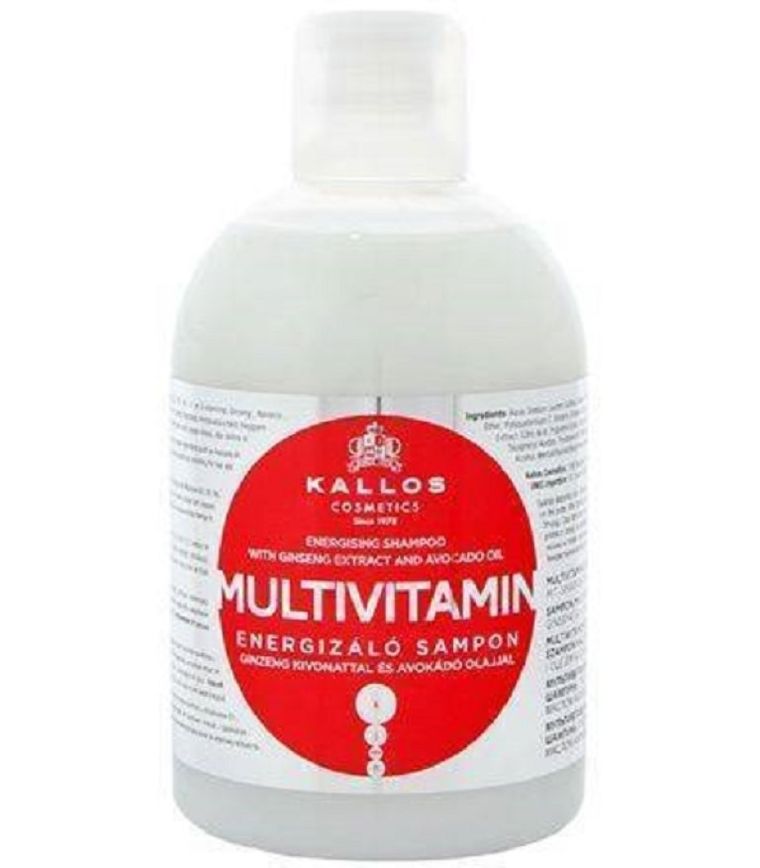 Kallos, witaminowo-energizujący szampon do włosów z ekstraktem ginsegna i olejem avokado, 1000 ml