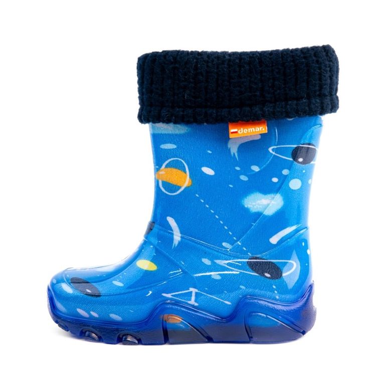 Kalosze dziecięce, ocieplane, niebieskie, Demar