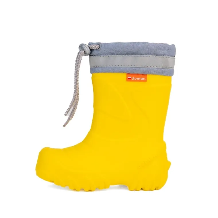 Kalosze dziecięce, ocieplane, żółte, Demar