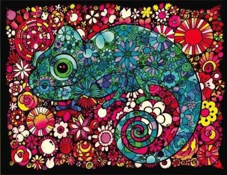 Kameleon. Kolorowanka welwetowa, 47-35 cm