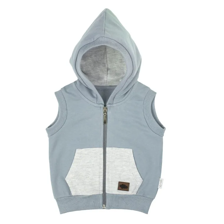 Kamizelka chłopięca z kapturem, niebieska, Nicol
