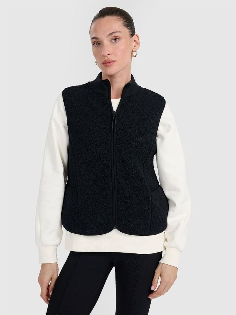 Kamizelka damska, czarna, 4F