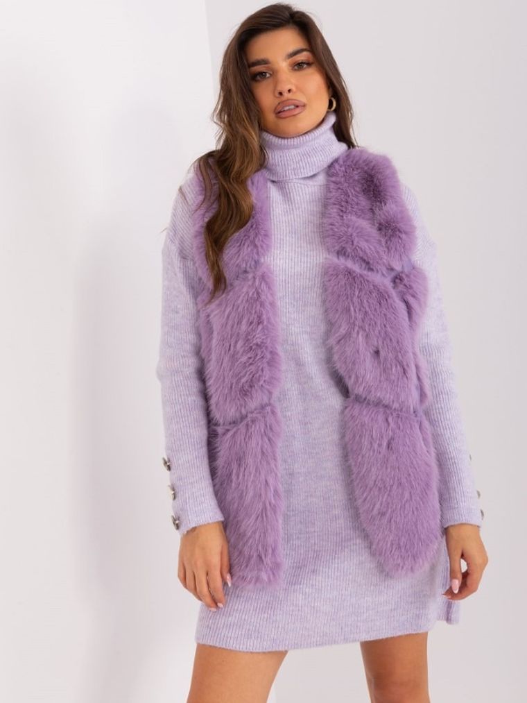 Kamizelka damska, fioletowa, Italy Moda