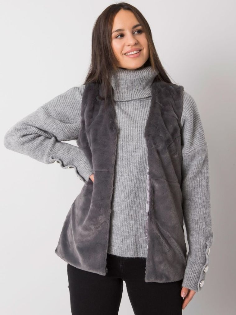 Kamizelka damska, grafitowa, Yups