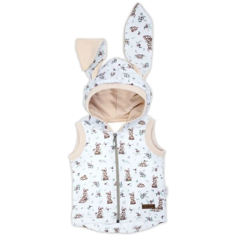 Kamizelka dziewczęca, biała, Nicol