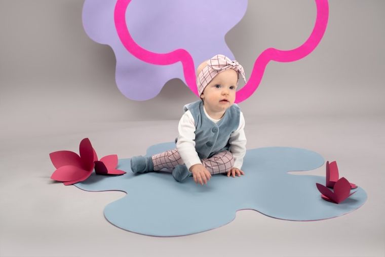 Kamizelka dziewczęca, niebieska, Pinokio