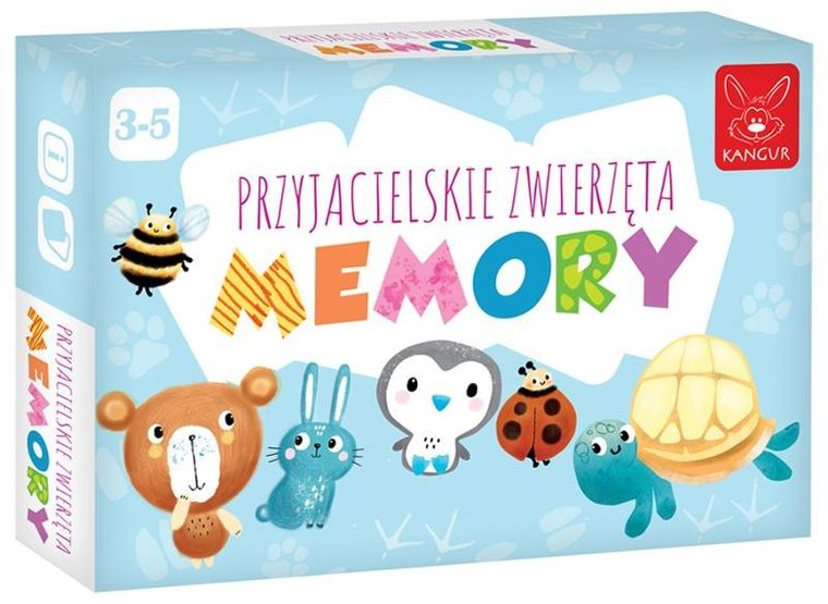 Kangur, memory przyjacielskie zwierzęta, gra edukacyjna