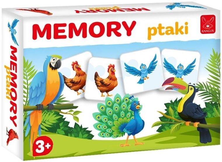 Kangur, memory ptaki, gra edukacyjna