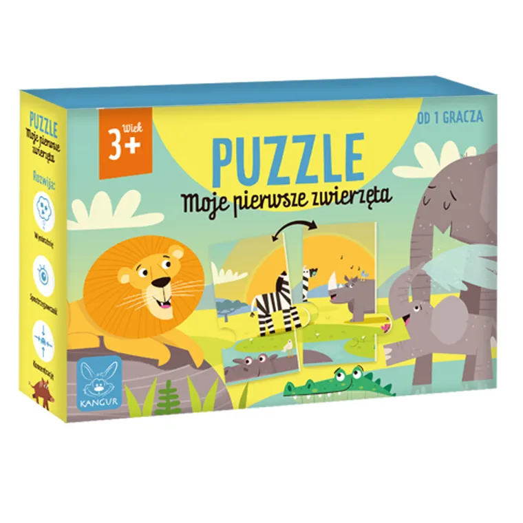 Kangur, Moje pierwsze zwierzęta, puzzle, 12 elementów