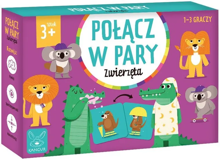 Kangur, połącz w pary zwierzęta