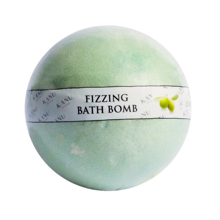 Kanu Nature, Fizzing Bath Bomb, kula musująca do kąpieli, oliwka, 160g