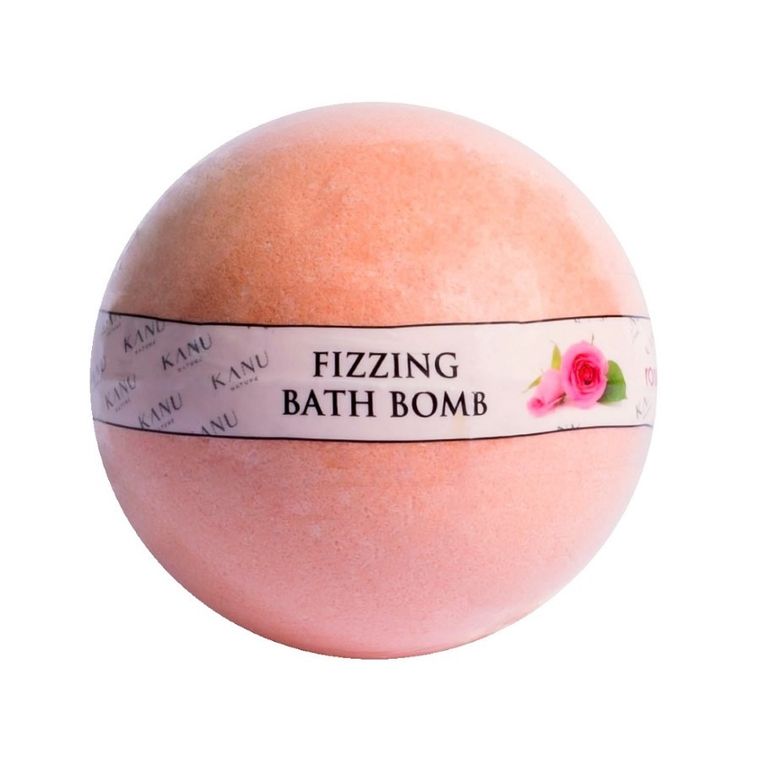 Kanu Nature, Fizzing Bath Bomb, kula musująca do kąpieli, róża, 160g