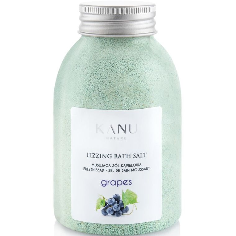 Kanu Nature, Fizzing Bath Salt, sól musująca do kąpieli, Winogrono, 250g
