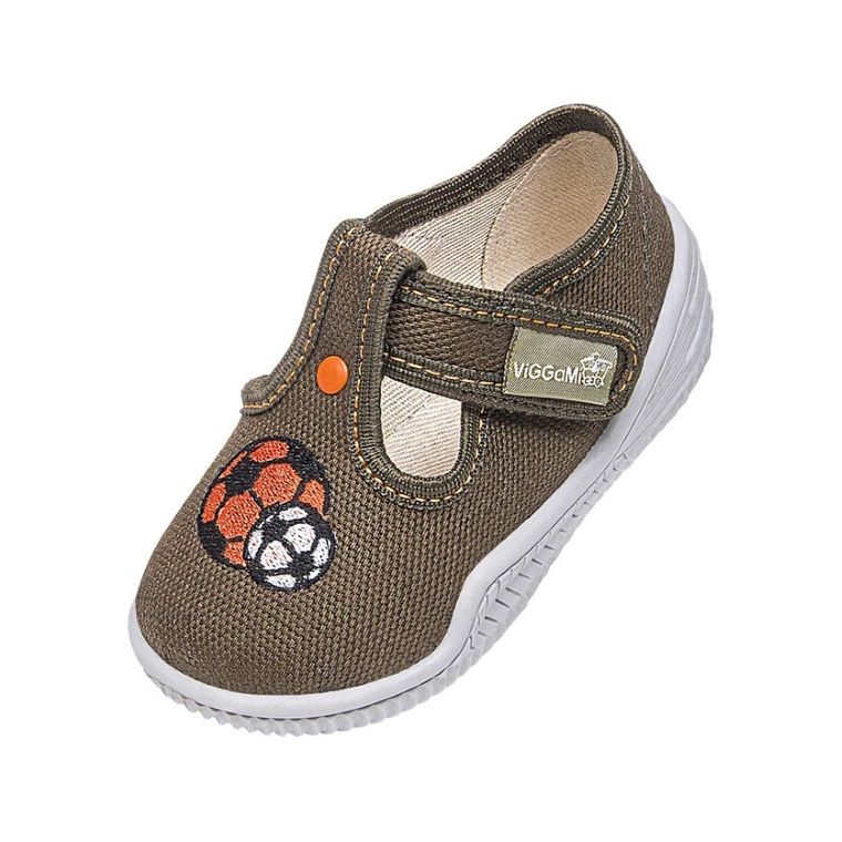 Kapcie chłopięce, brązowe, Vi-GGa-Mi