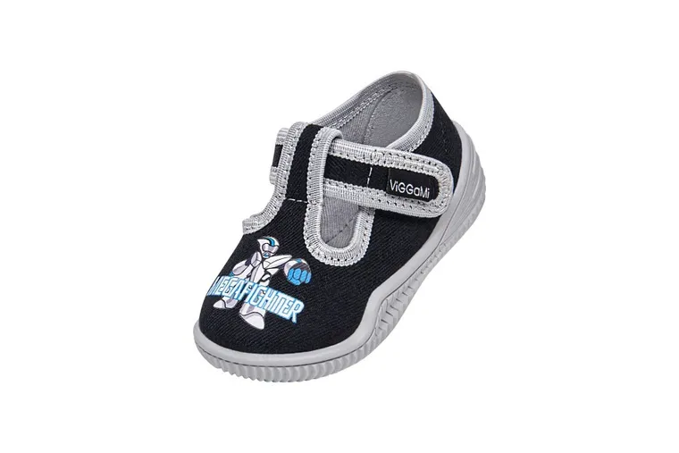 Kapcie chłopięce, czarne, Filip, Vi-GGa-Mi