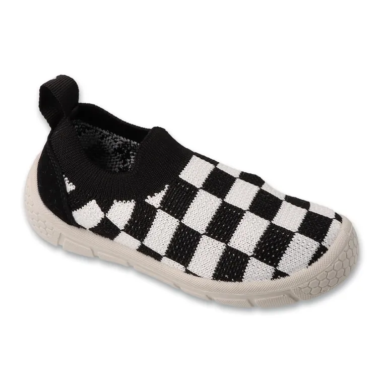 Kapcie chłopięce, czarno-białe, Befado