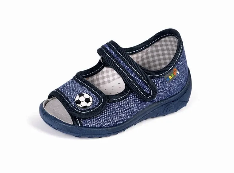 Kapcie chłopięce, denim, Nazo