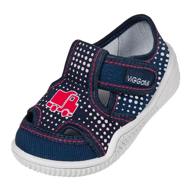 Kapcie chłopięce, granatowe, Adaś, Vi-GGa-Mi