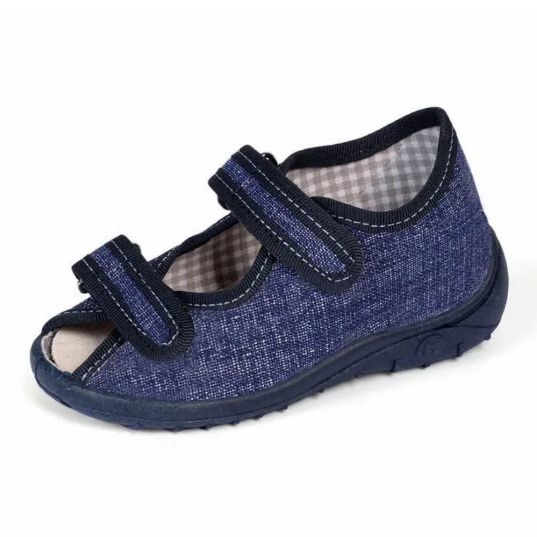 Kapcie chłopięce, granatowe, Nazo