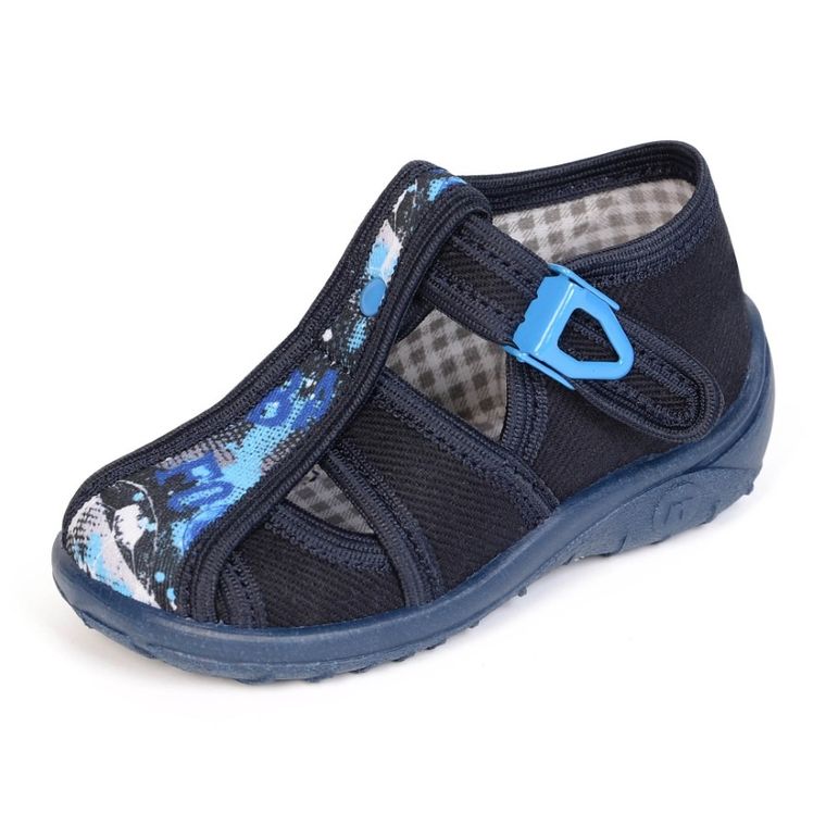 Kapcie chłopięce, granatowe, Nazo