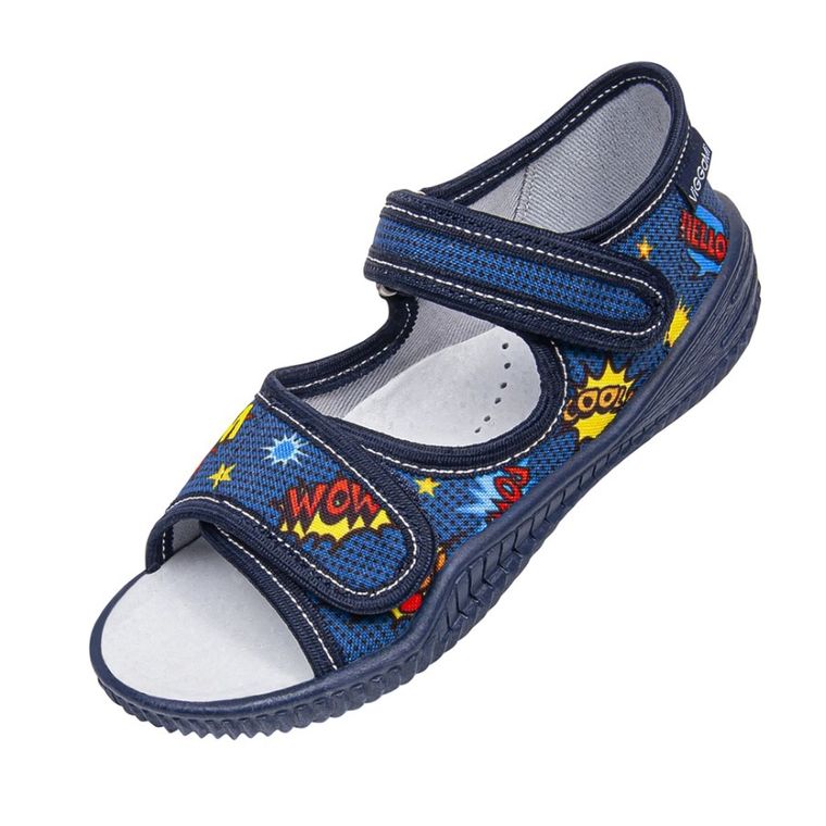 Kapcie chłopięce, granatowe, Vi-GGa-Mi