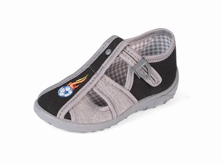 Kapcie chłopięce, mix, skórzana wkładka, Nazo