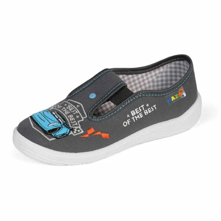 Kapcie chłopięce, szare, Nazo