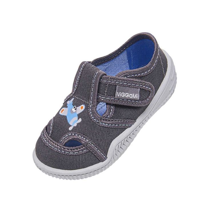 Kapcie chłopięce, szare, Vi-GGa-Mi