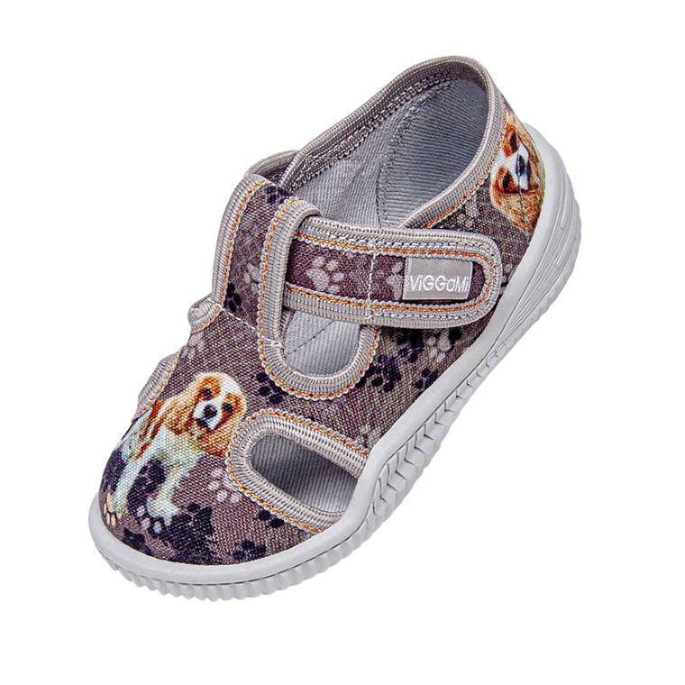 Kapcie chłopięce, szare, Vi-GGa-Mi