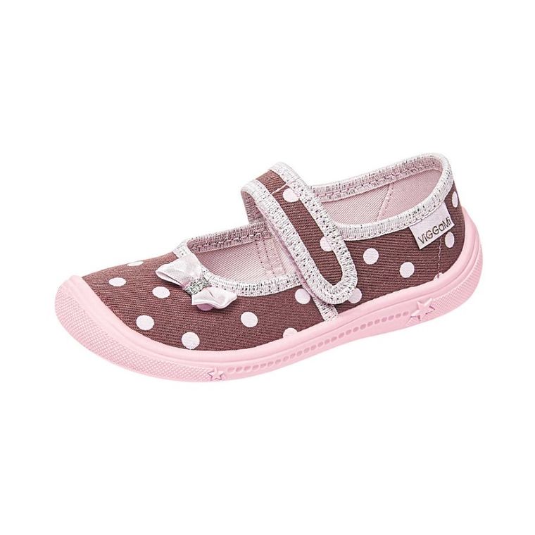 Kapcie dziewczęce, brązowe, Vi-GGa-Mi