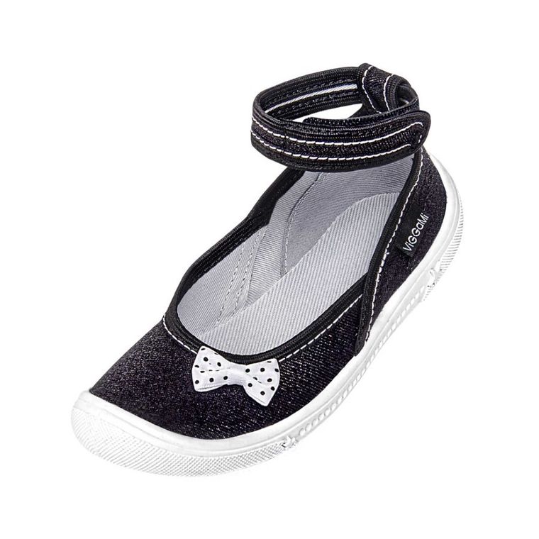 Kapcie dziewczęce, czarne, Vi-GGa-Mi