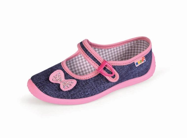 Kapcie dziewczęce, denim, Nazo