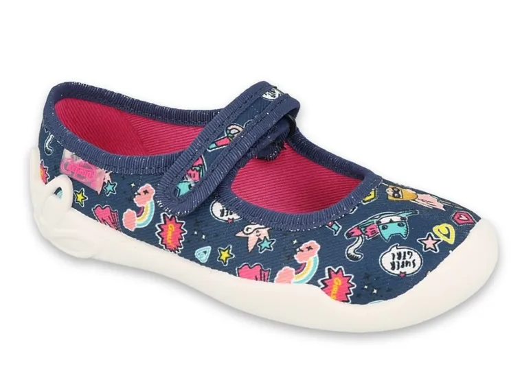 Kapcie dziewczęce, granatowe, Befado