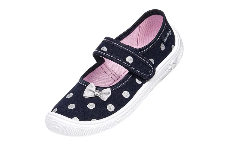 Kapcie dziewczęce, granatowe, Diana, Vi-GGa-Mi